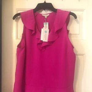 Skies are Blue Zacary Ruffle trim top. NWT. Lrg.